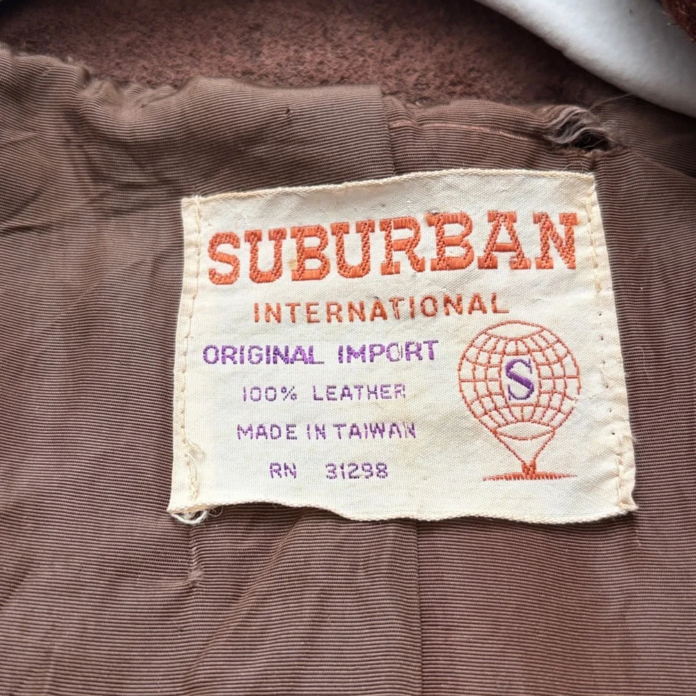 Vintage multicolored suede jacket by suburban international - Picture 4 of 9